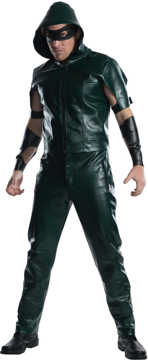 Adult Deluxe Pleather Green Arrow Costume  Arrow