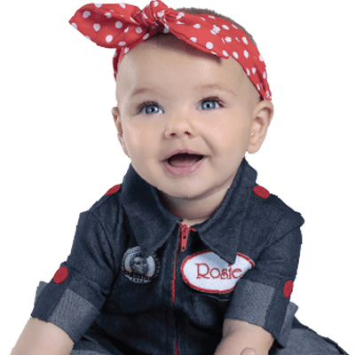 Infant Baby Rosie the Riveter Costume
