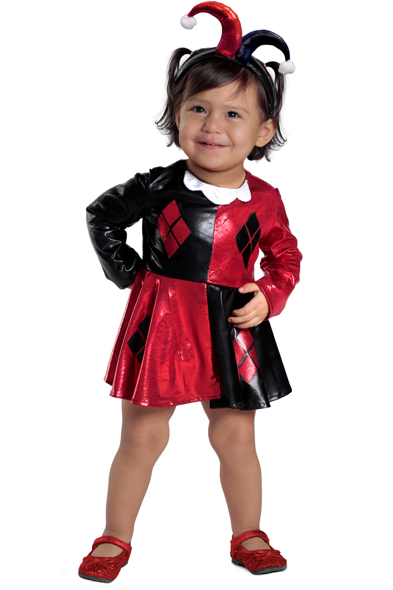 Toddler Harley Quinn Dress & Diaper Cover Costume