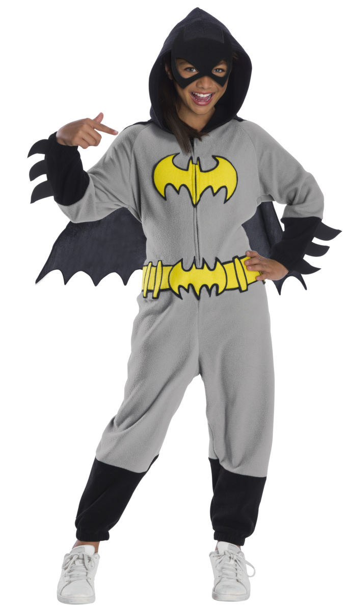 Kids DC Comics Superheroes BAT Batgirl Comfywear One Piece Jumpsuit Costume