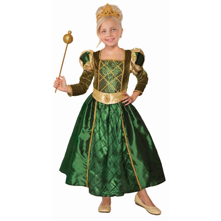 Kids Gilded Green Princess Dress