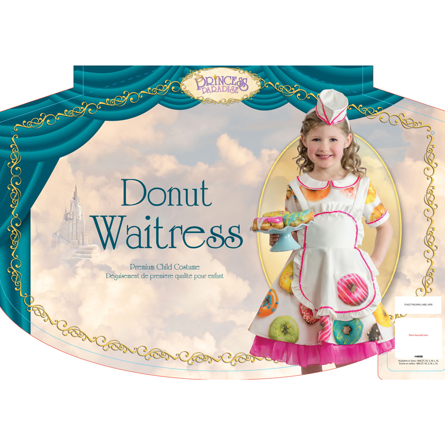Kids Child Donut Waitress Costume
