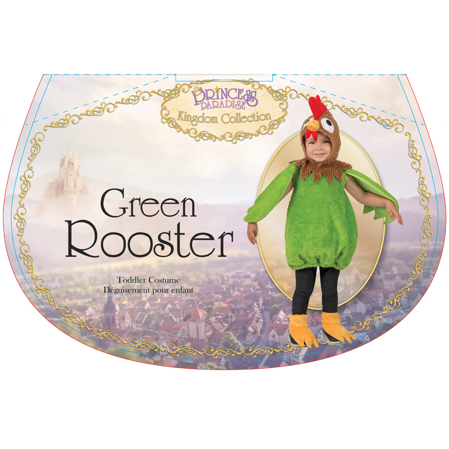 Kids Green Rooster Costume