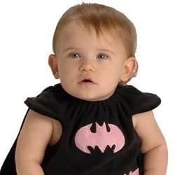 Pink Newborn Batgirl Bib with Cape