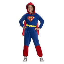 Kids DC Comics Superheroes SPM Superman Girls Comfywear One Piece Jumpsuit Costume