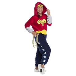 Kids DC Comics Superheroes Wonder Woman Comfywear One Piece Jumpsuit Costume