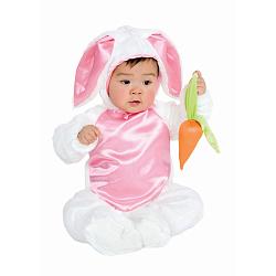 Kids Plush Bunny Pink and White Costume