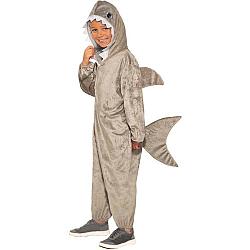 Kids One Piece Shark Fleece Jumpsuit Costume