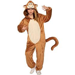 Kids One Piece Monkey Fleece Jumpsuit Costume