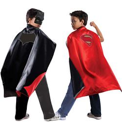 Kids 2 in 1 Batman & Superman Cape